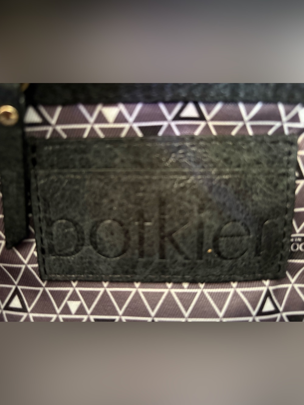 Botkier Black Leather Trigger Moto Bag Studded Zipper Gold Hardware Medium - Picture 12 of 14